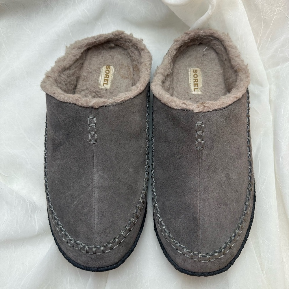 Sorel Men's Gray Suede Slippers szie 11